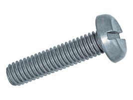 Flachkopfschrauben Pan-Head mit Schlitz - Stahl 4.8 verz. blau chromatiert DIN 85A