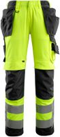 Wigan Hose mit CORDURA Knie/Hängetaschen - Gr. 82C50, hi-vis gelb/schwarz