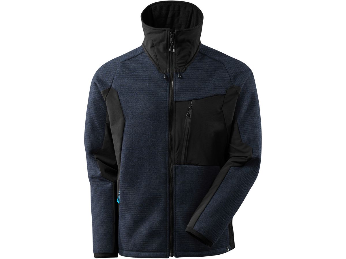 Advanced Strickjacke, Gr. XL - dunkelmarine/schwarz, 78% PES/15% PAN