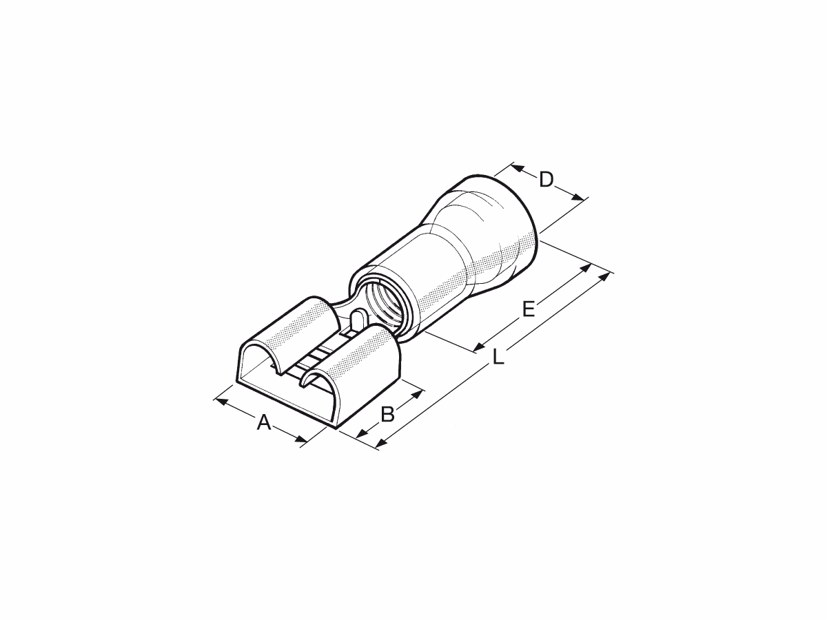 Flachsteckhülsen 1.5 - 2.5 mm² - BM 00290 blau 6.3 x 0.8