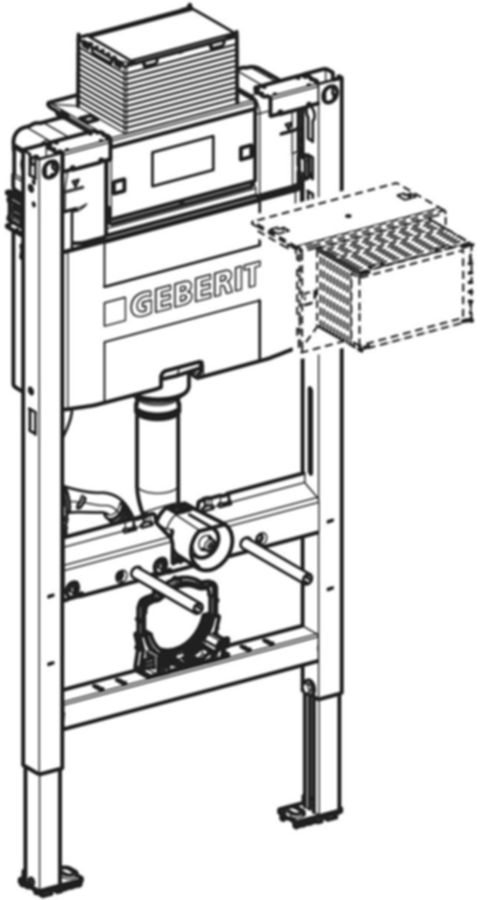 Geberit Duofix-Wand-WC-Element Omega - Typ 98, Betätigung von oben/vorne
