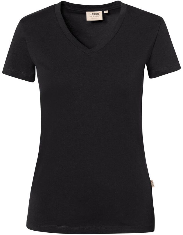 Damen-V-Shirt Stretch - 95% Baumwolle, 5% Elasthan, 170 g/m²