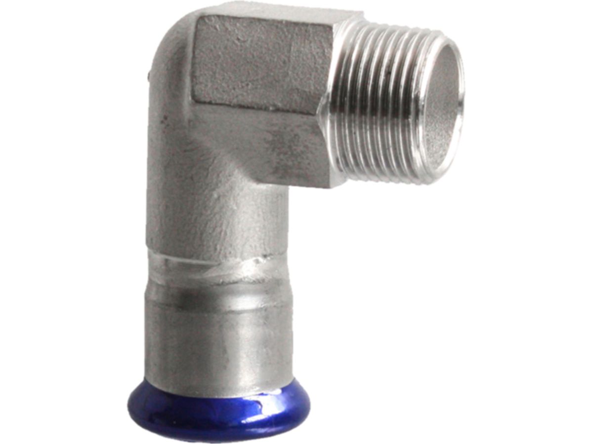 Eurotubi Übergangswinkel 90° Inox - mit AG
