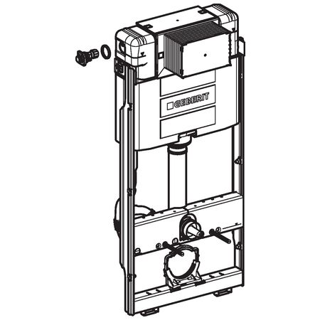 Geberit GIS-Wand-WC-Element Omega - Betätigung von vorne, Typ 112