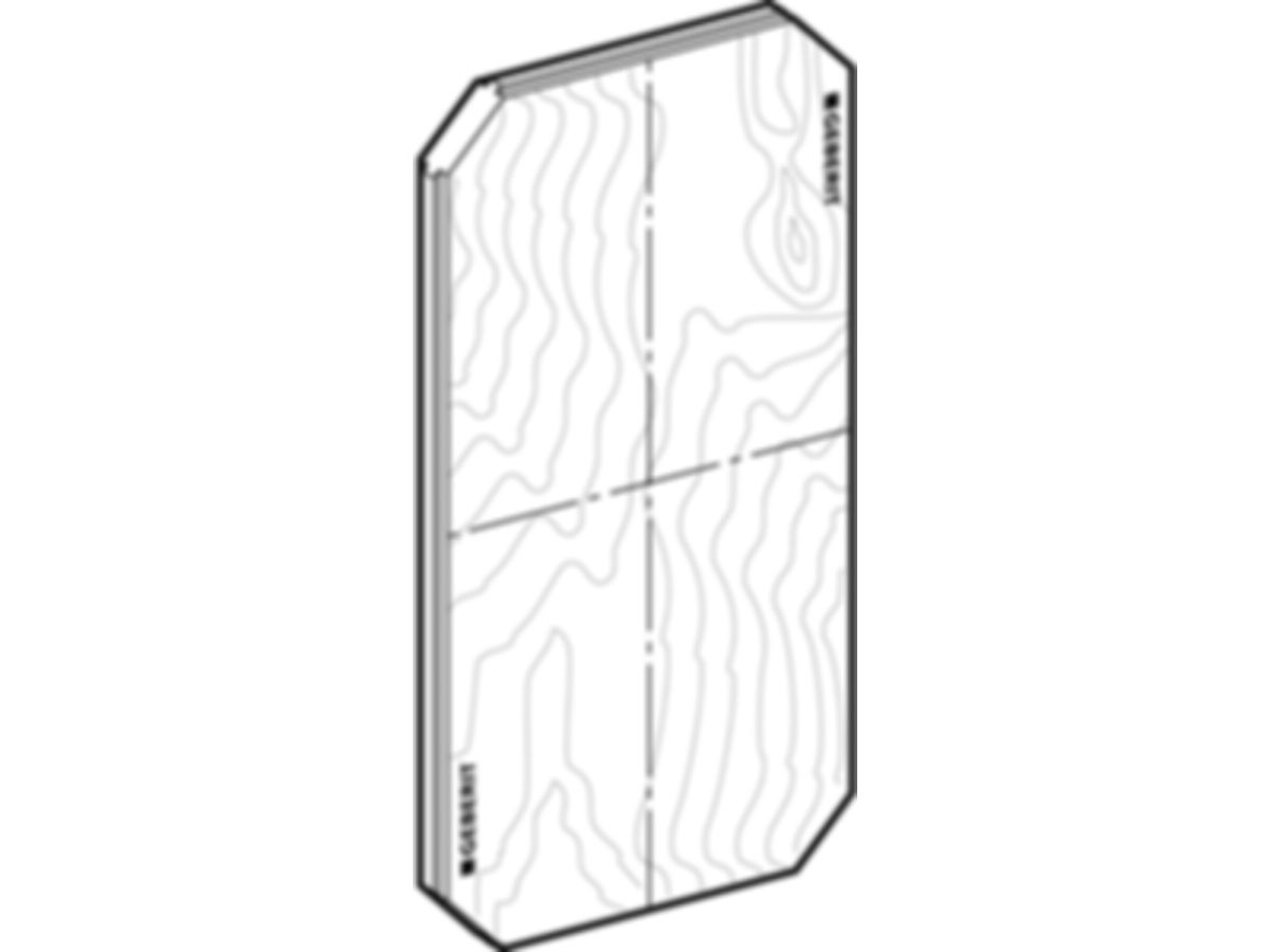 Geberit GIS-Montageplatte 16x110cm - mittelschwere Konsollasten