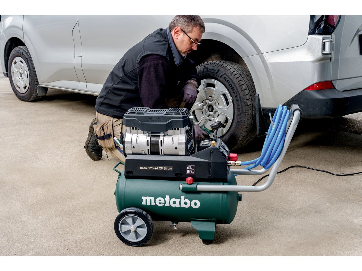 Kompressor Basic 220-24 OF Silent - im Karton, Extrem Leise,Metabo