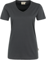 Damen-V-Shirt Perf. Gr. 2XL, anthrazit - 50% Baumwolle, 50% Polyester, 160 g/m²