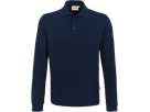 Longsleeve-Poloshirt Perf. Gr. L, tinte - 50% Baumwolle, 50% Polyester, 220 g/m²