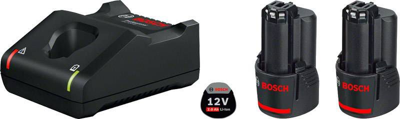 Akku-Starter SET Bosch GAL 12V-40 - in Karton +2GBA 12V 2.0 Ah.