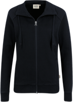 Damen-Sweatjacke College 2XL schwarz - 70% Baumwolle, 30% Polyester, 300 g/m²