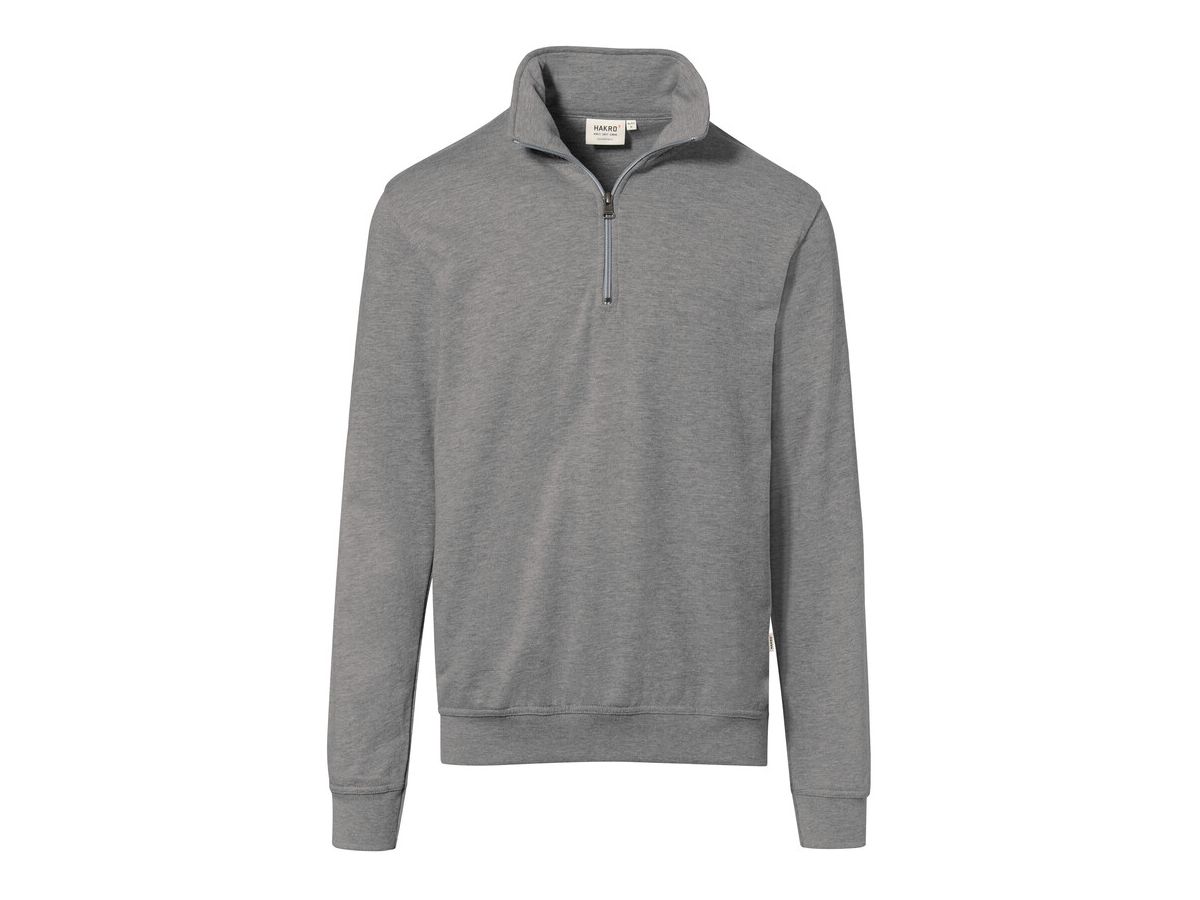 Zip-Sweatshirt Premium, Gr. 5XL - grau meliert