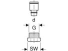 Geberit Anschlussverschraubungen mit - Aussengewinde GEBERIT FlowFit G 1/2 Zoll