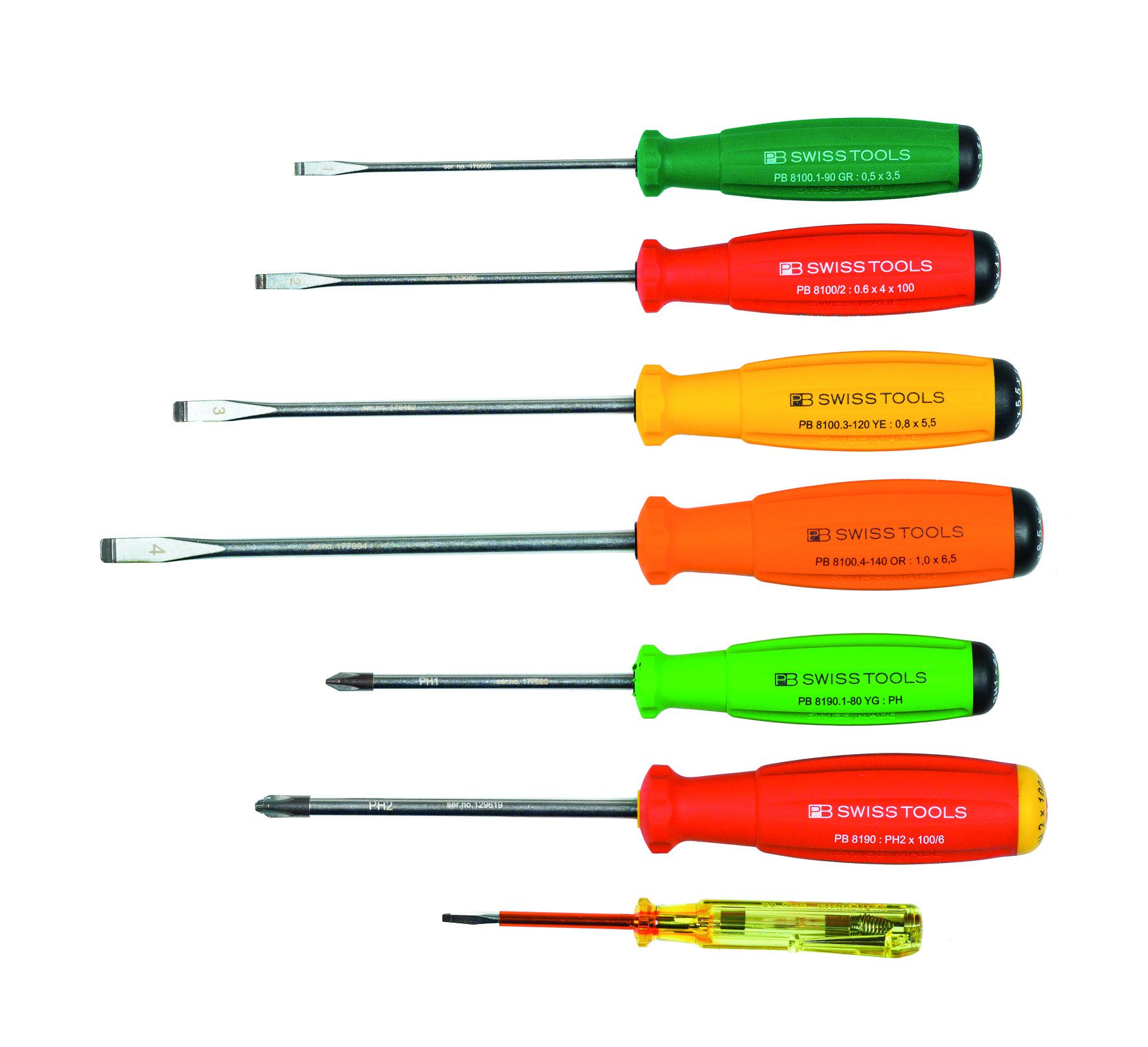 Schraubenziehersatz PB8248RB - rainbow, 8100 1-4,8190 1-2,175