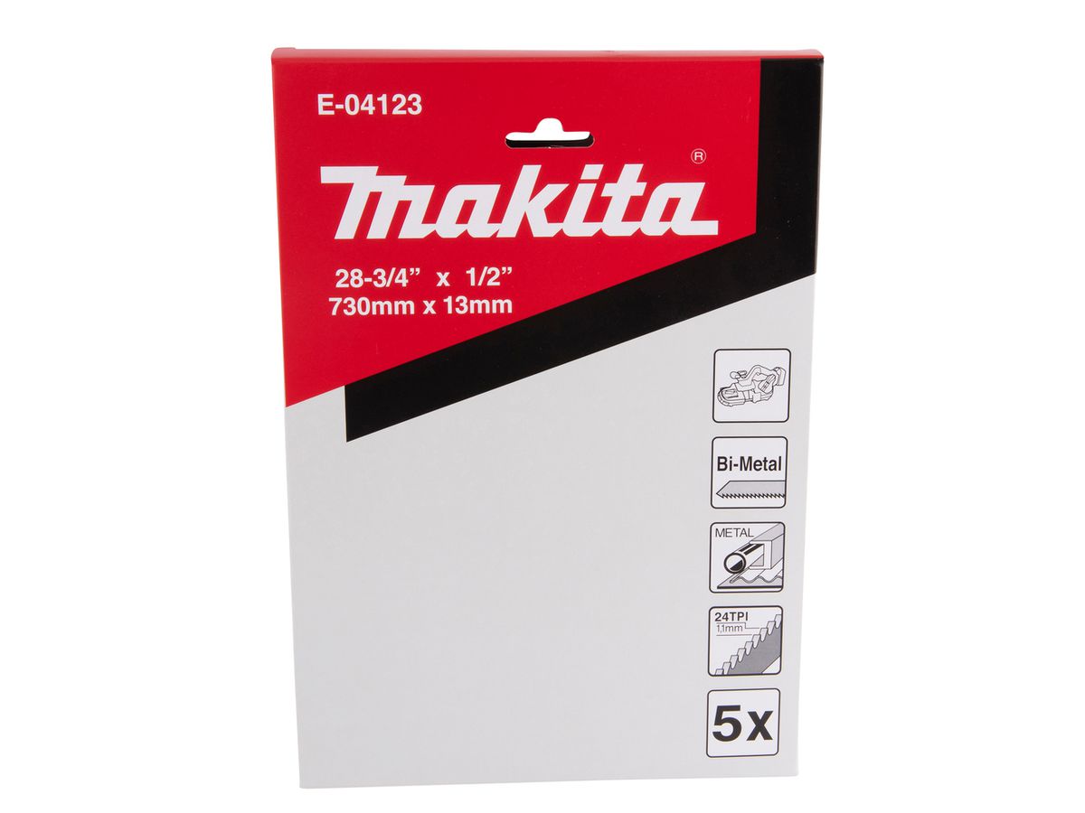 Bandsägeblatt Makita für DPB184 à5Stk. - 730x13x0.5 mm Z24, für Material 0-2 mm