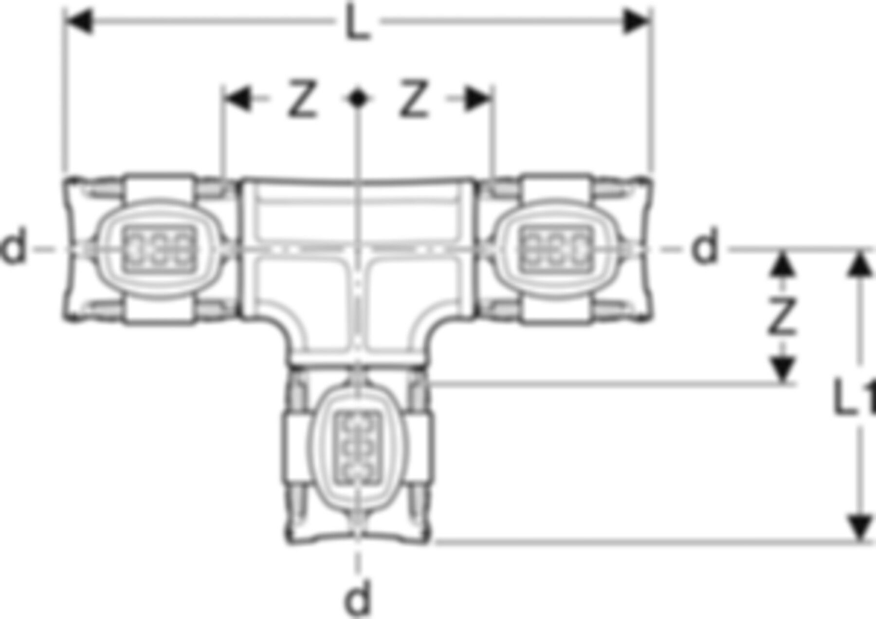 T-Stücke egal - GEBERIT FlowFit