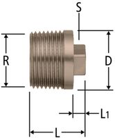 Stopfen NUSSBAUM Optifitt-Serra - PN16, Rotguss CC499K