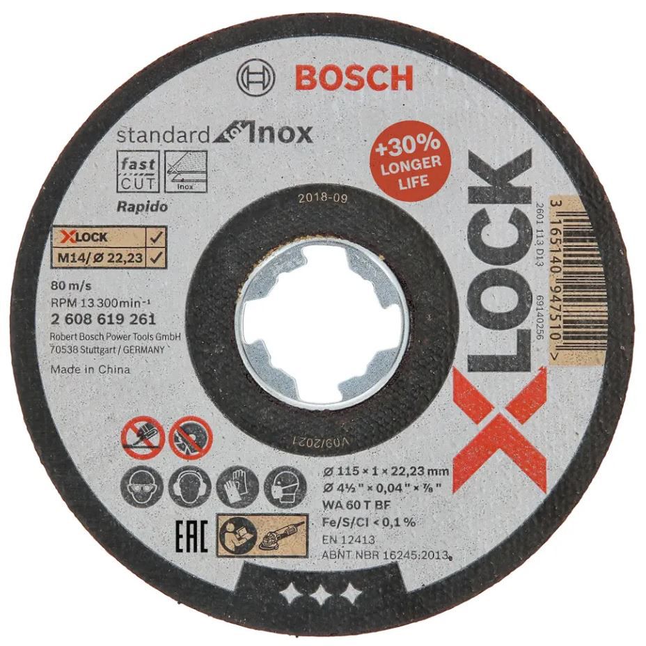 X-Lock Trennscheiben 115x1 mm flach - Bosch (Inox/Metall)