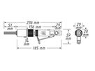 Nadelentroster Druckluft Hazet, 1.3 mm - Geradeform, 0.48 kg, 48.1 l/min