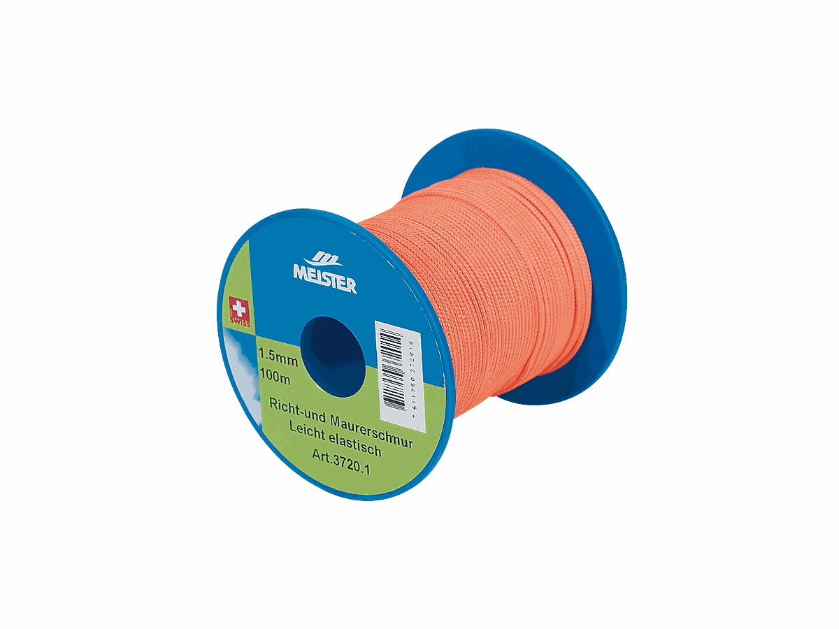 Maurerschnur 1.5mm 100m orange - leicht elastisch