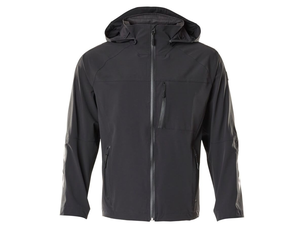 Hard Shell Jacke Stretch, Gr. M - schwarz, 87% PA / 13% EL