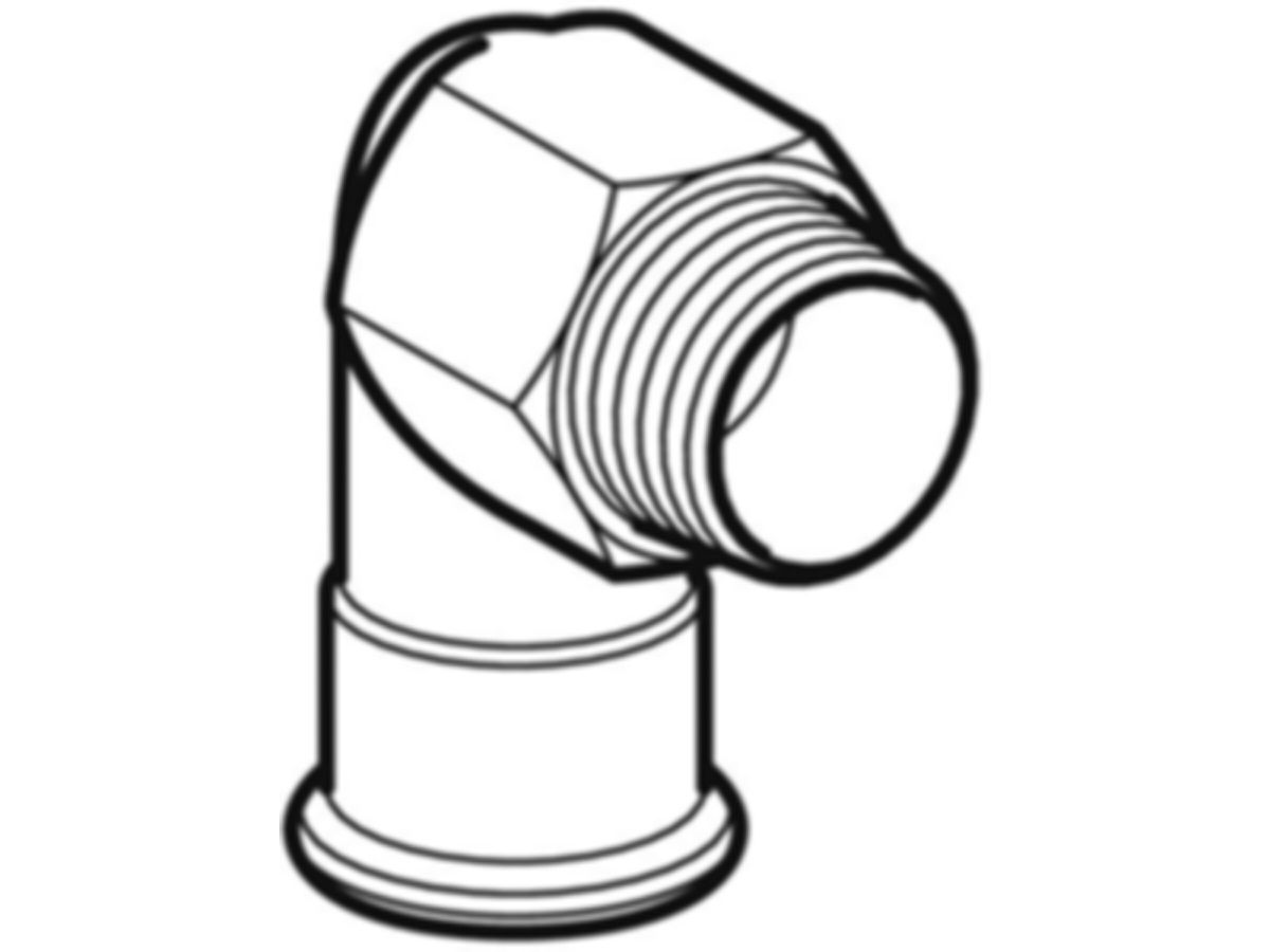 MPF-Übergangswinkel AG 90° Gas  28-1"