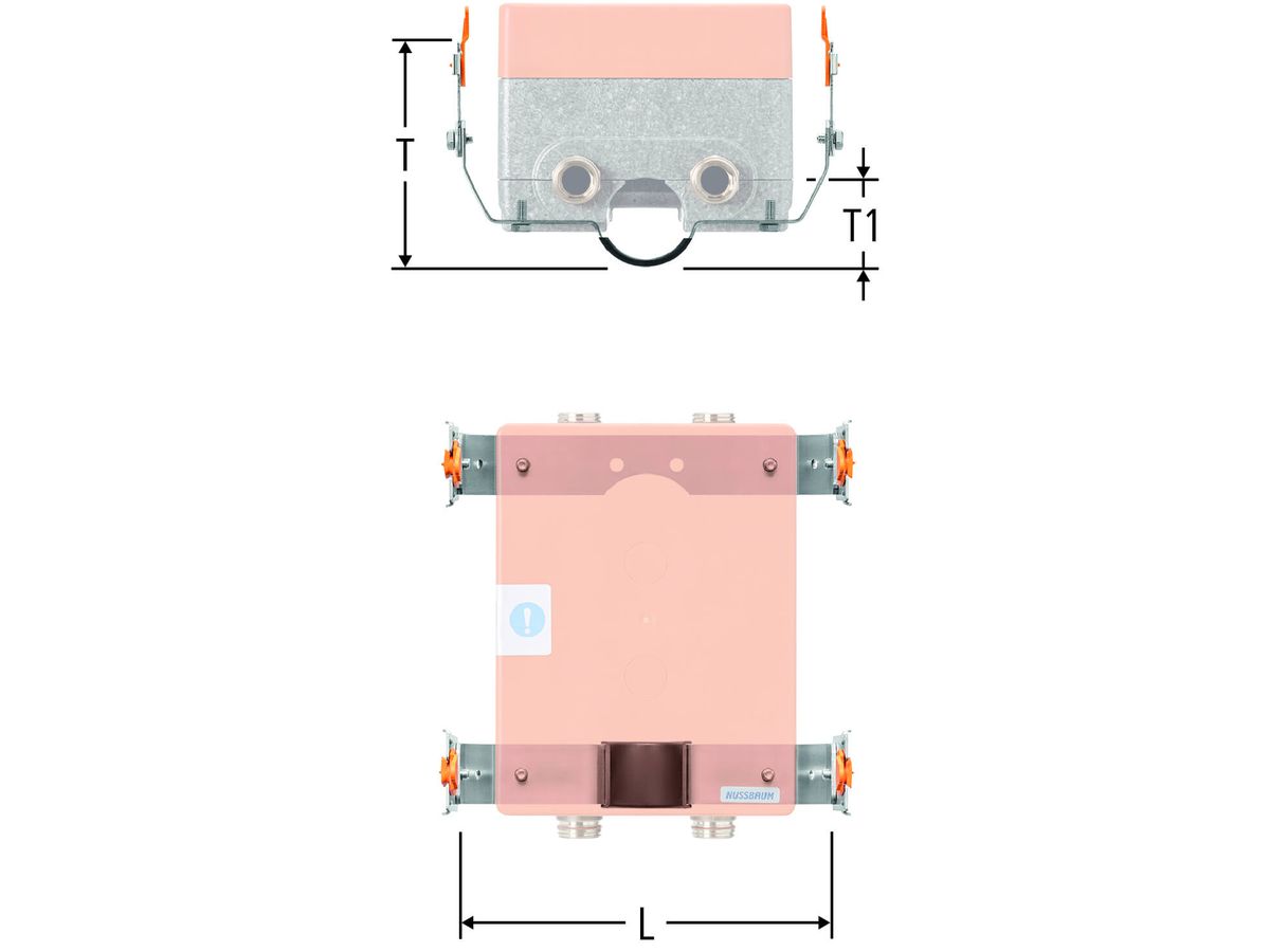 Montage-Set zu Unterputz-Waschtischbox - für Geberit GIS, 248 mm