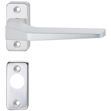Drückerlochteil FSB für Metalltüren - Alu farblos eloxiert F1, 67x146 mm