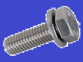 Sechskant-Kombischr. o. Schaft INOX A2 - mit unverlierbarer Scheibe DIN 6902 A
