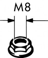 Sperrzahnmutter M8 porta45/6 - 45/60/100