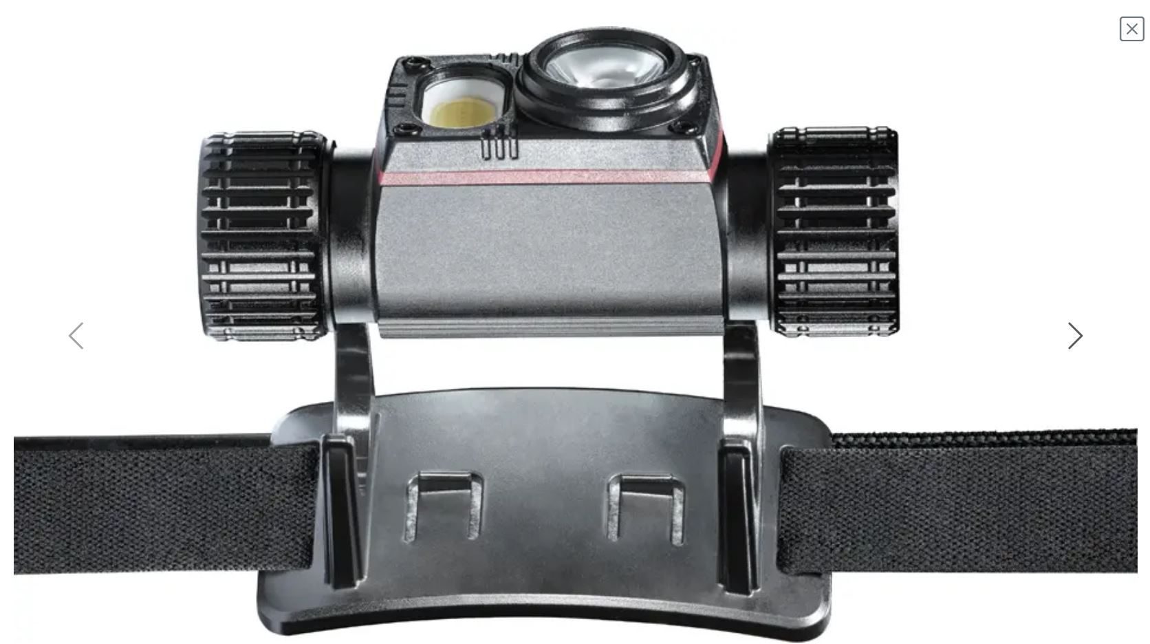 Stirn-und Taschenlampe FORTEC TACTICAL - Akku, 2500lm, 9 Std, 160 m, 3.6V 5.0Ah