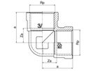 Winkel 90° +GF+ Serie 8000