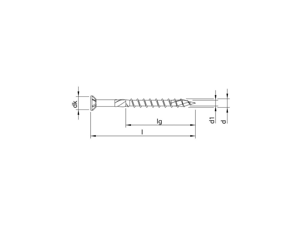 Terrassenbelagschraube TOPIX Plus SK - Inox A2