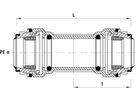 Rohrverbinder Guss, schlaufbar - d 50/50 mm  6340