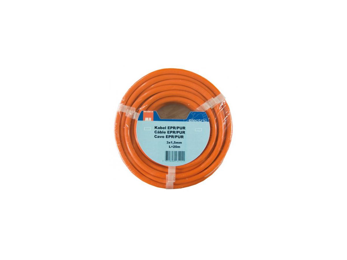 Kabel Pur 3x1.5 - orange, 20m, SB