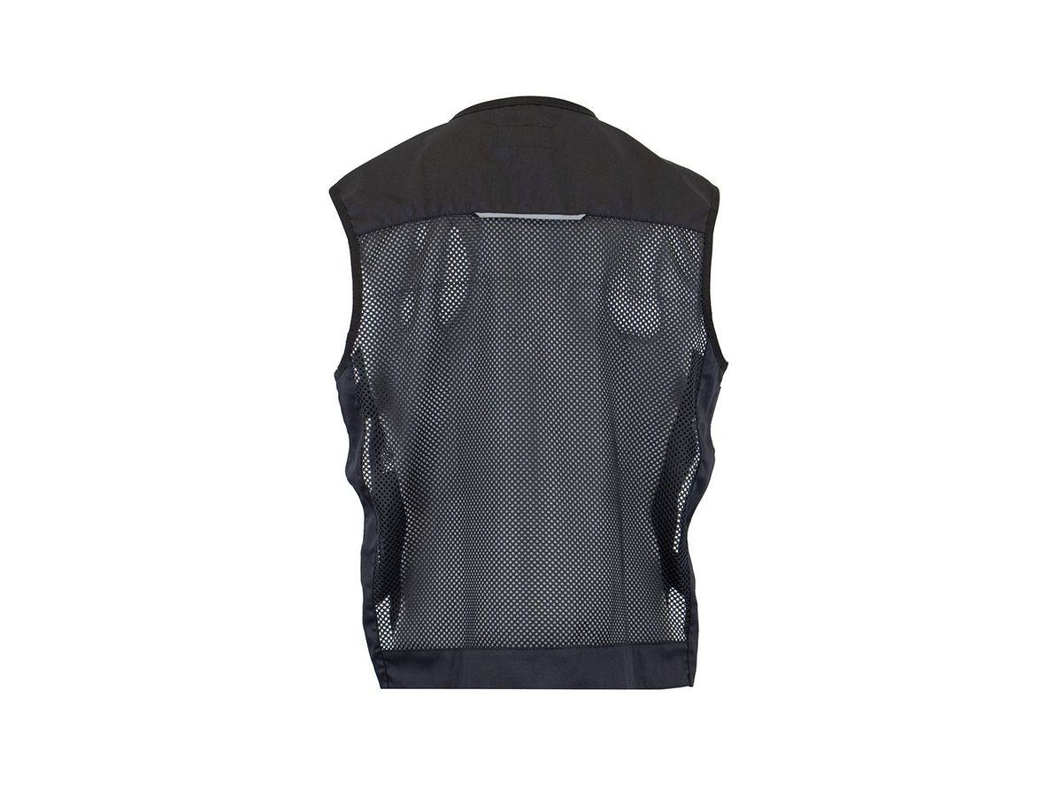 Arbeitsweste schwarz - 65% Poly. 35% Baumw. V-Ausschnitt