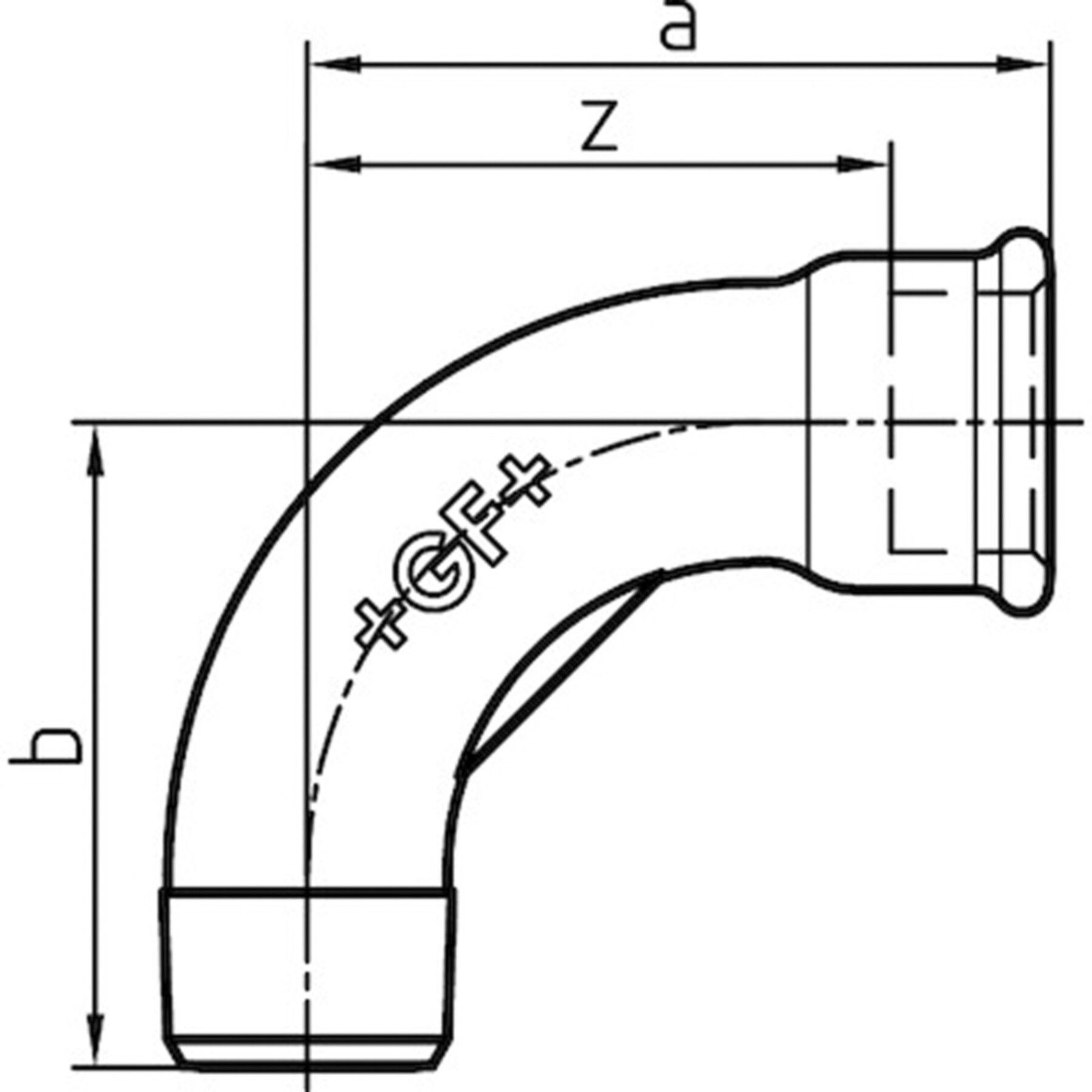 Bogen +GF+   1 schwarz - Lang