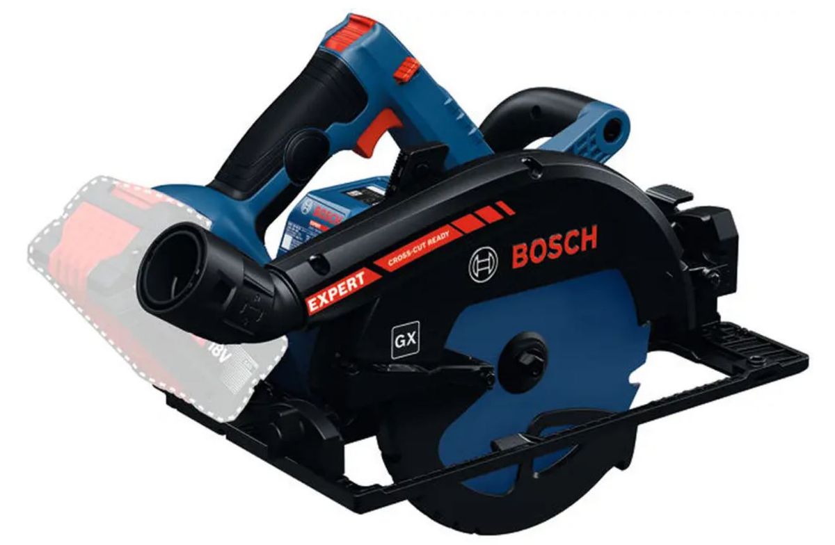 Akku-Handkreissäge 68mm mitt Kappschiene - Bosch, EXKS18V-68GX (solo; L-boxx)