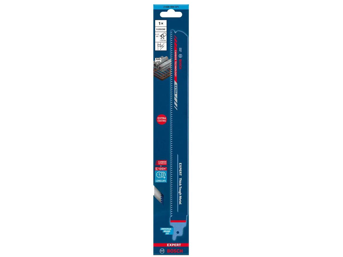 Säbelsägeblatt Bosch S 1255 CHC enduranc - EXPERT,CARBIDE Länge: 300x25mm, à 10Stk