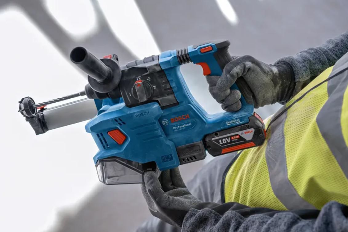 Akku-Bohrhammer Bosch GBH 18 V-22 solo - SDS+ in L-Boxx Bohr-ø 4-22mm, 1.9J