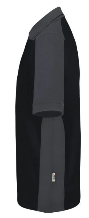 Hakro Poloshirt Contrast Mikralinar Gr.L - schwarz/karbongrau