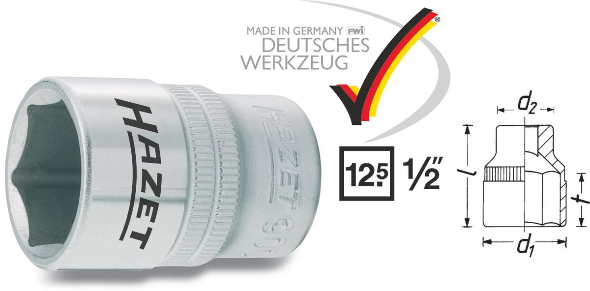 6-kant Einsatz 900 HAZET - 1/2"