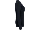 Damen-Longsleeve Perf. Gr. 4XL, schwarz - 50% Baumwolle, 50% Polyester, 190 g/m²