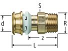 Optiflex-Flowpress-Übergang - mit Aussengewinde
