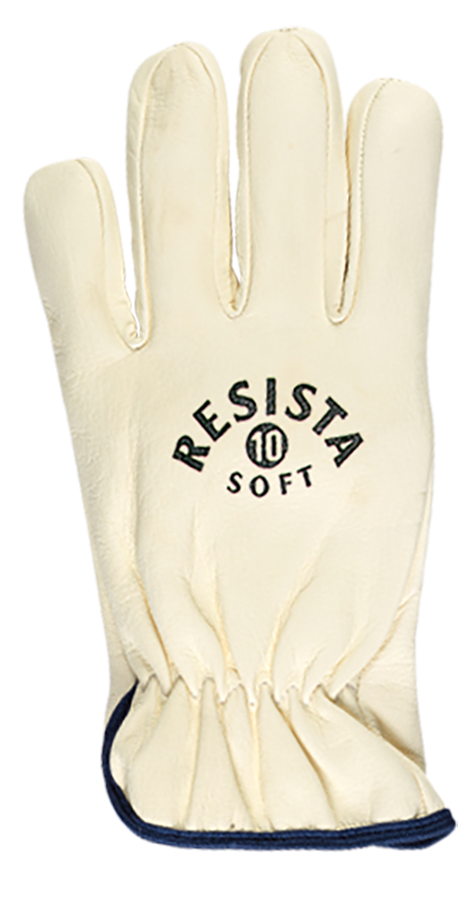 Schutzhandschuhe aus weissem - Ziegennapperleder