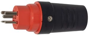 Stecker CH T25, 230/400V/16A, IP55 - rot/schwarz