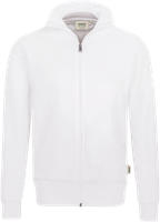 Sweatjacke College Gr. 2XL, weiss - 70% Baumwolle, 30% Polyester, 300 g/m²