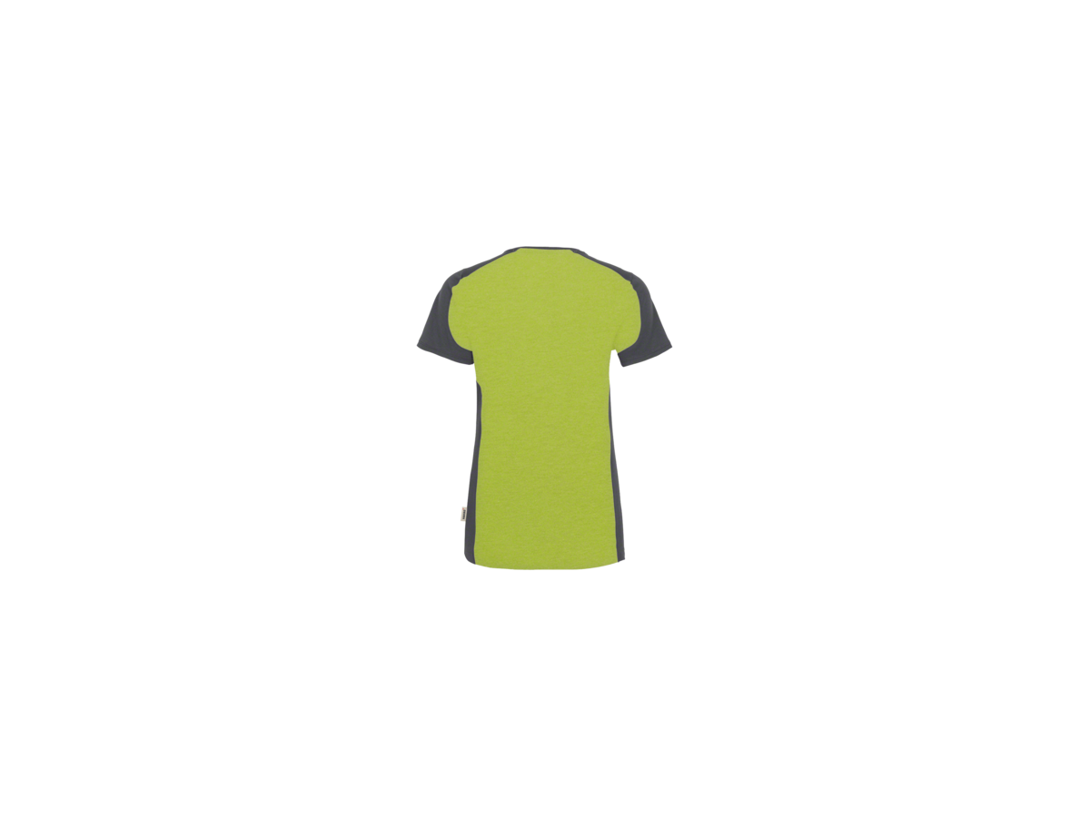 Damen-V-Shirt Contr. Perf. M kiwi/anth. - 50% Baumwolle, 50% Polyester, 160 g/m²