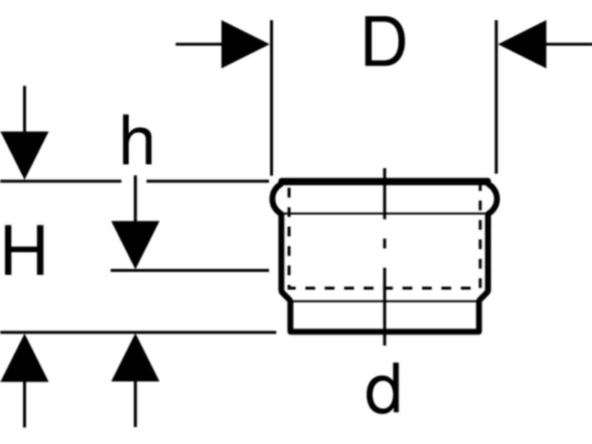 Geberit Steckmuffe 32 mit Dichtung