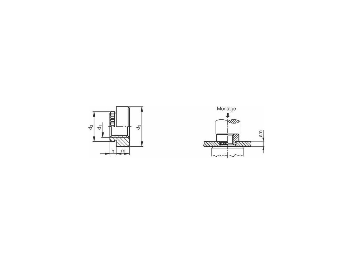 PEM Muttern KF2 ET