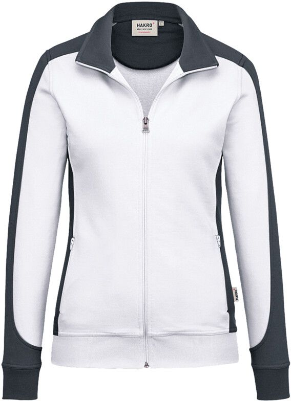 Damen-Sweatjacke Contrast Performance - 50% Baumwolle, 50% Polyester, 300 g/m²
